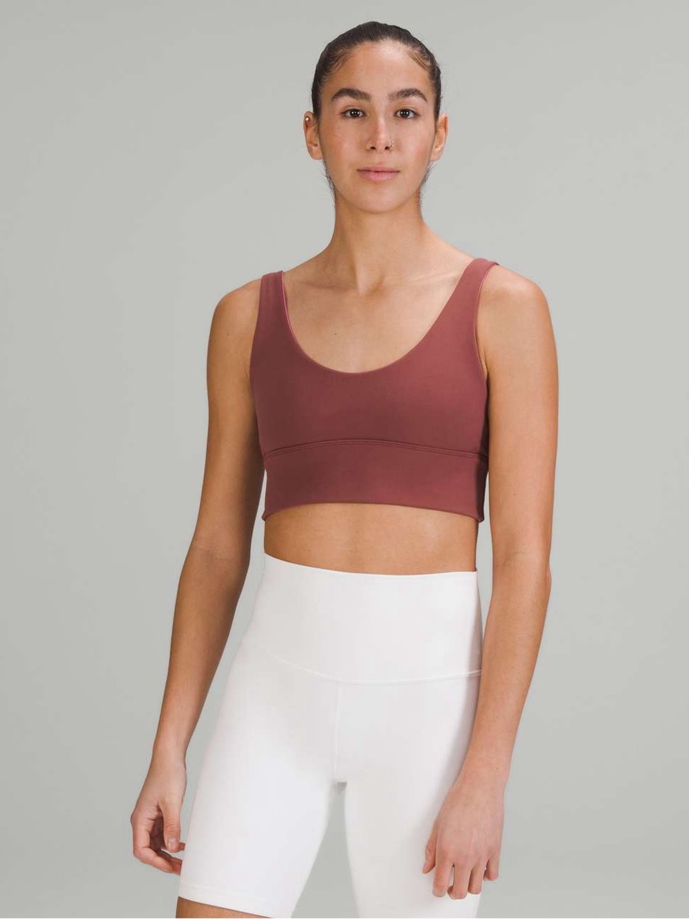 lululemon align reversible bra in pink / mauve